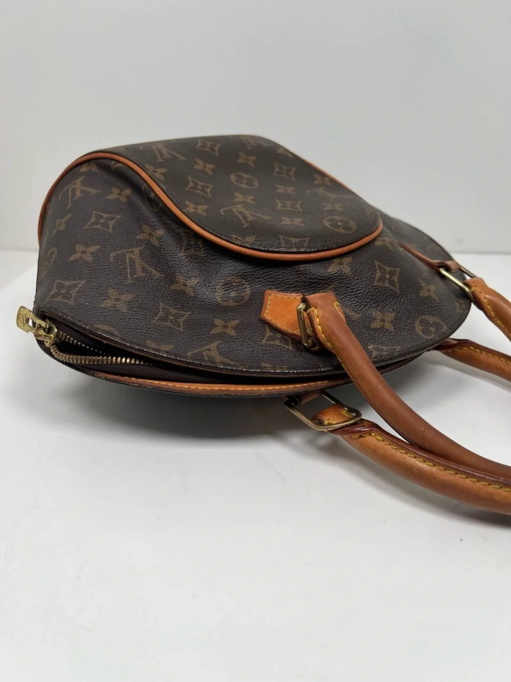 Louis Vuitton Ellipse Satchel PM Brown Leather/Canvas